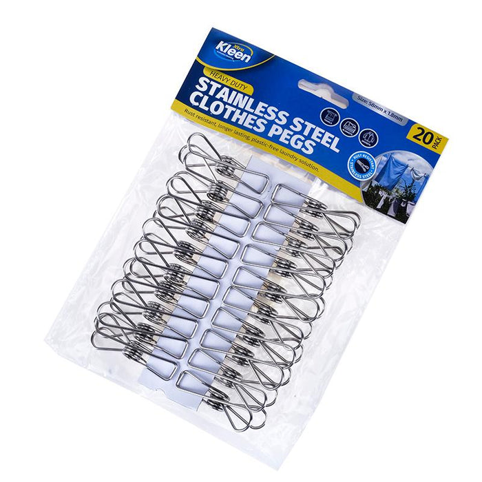 Stainless Steel Pegs 20 Pack