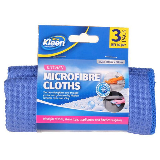 Microfibre Kitchen Cloths 3 Pack 38cm x 30cm