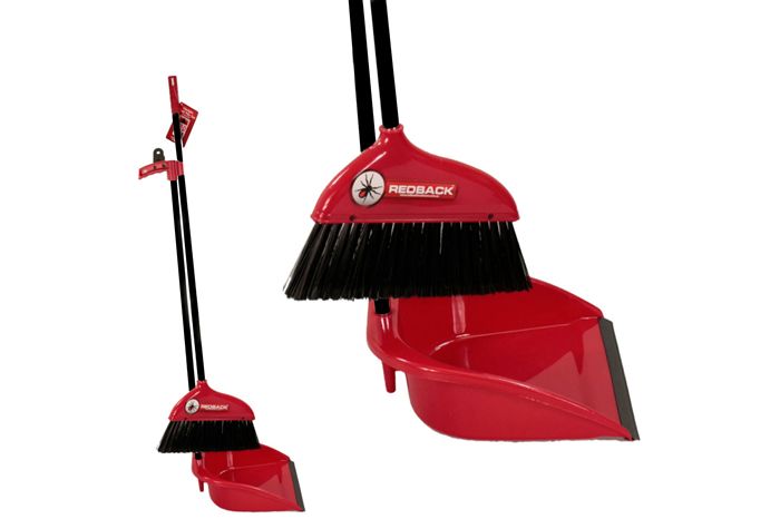 Redback Long Handled Dust Pan & Broom