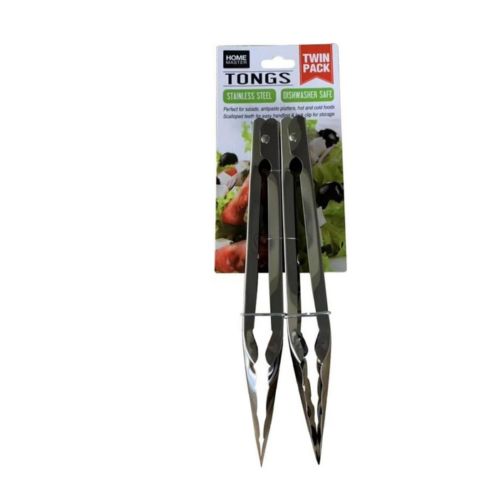 Home Master Stainless Steel Tongs 2 PK