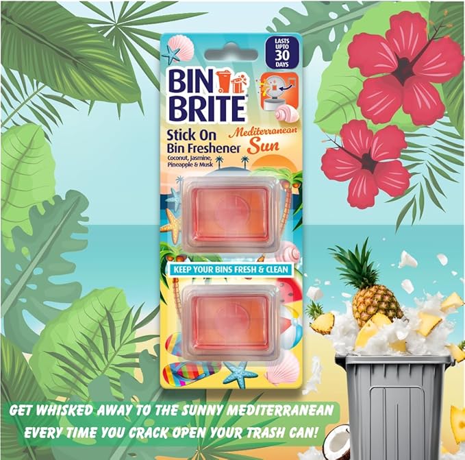 Bin Brite Stick On Bin Freshener Mediterranean Sun