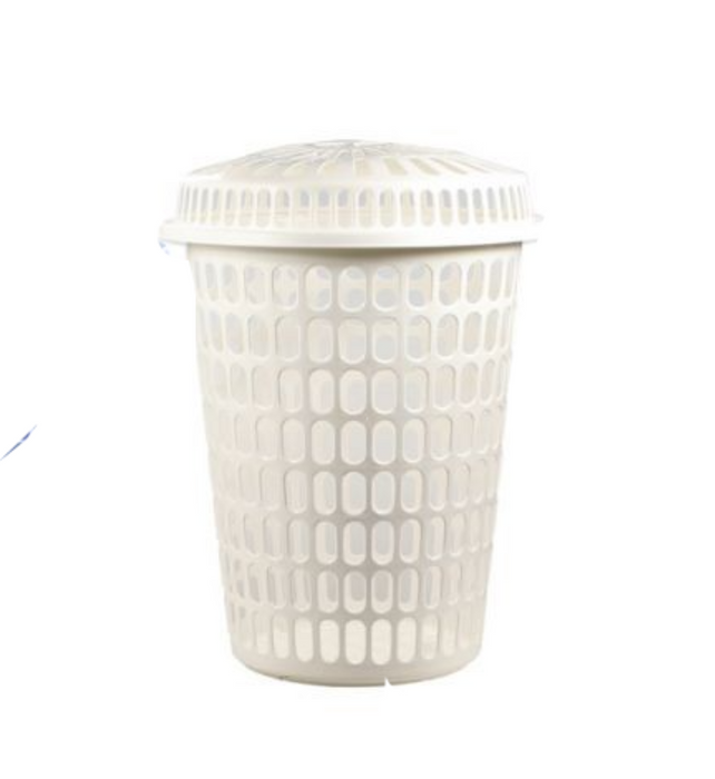 Laundry 60 Litre Hamper With Lid - White