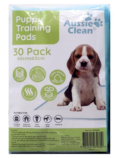 Aussie Clean Puppy Training Pads Pack of 30's
