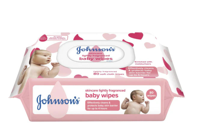 Johnson's Baby Skincare Wipes Lightly Fragranced Pack of 80's