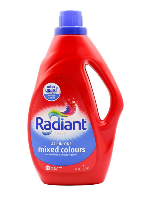 Radiant Laundry Liquid All In One Mixed Colours 1 Litre