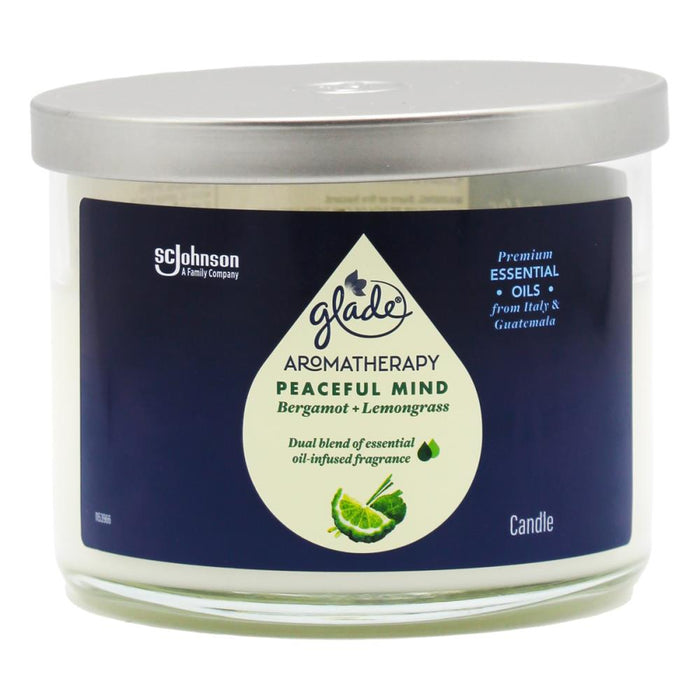 Glade Aromatherapy Candle Peaceful Mind Bergamot & Lemongrass