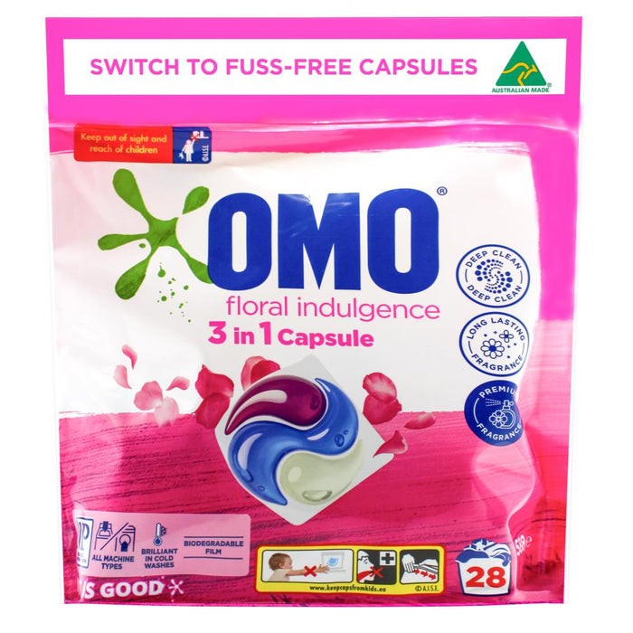 Omo 3 in 1 Laundry Capsules 28PK Floral Indulgence