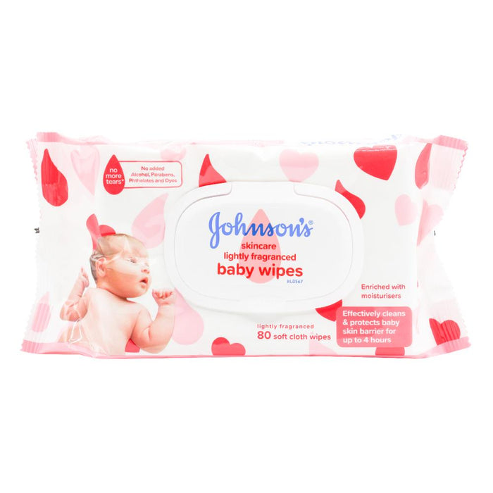 Johnson's Baby Skincare Wipes Lightly Fragranced Pack of 80's