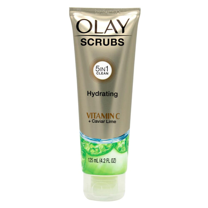 Olay Scrubs 5 in 1 Cleansers Hydrating Vitamin C + Caviar Lime 125mL